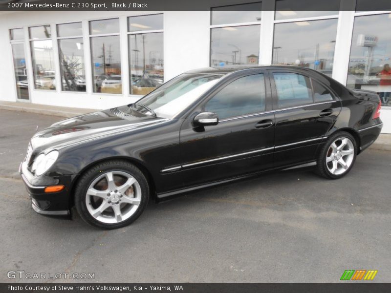 Black / Black 2007 Mercedes-Benz C 230 Sport