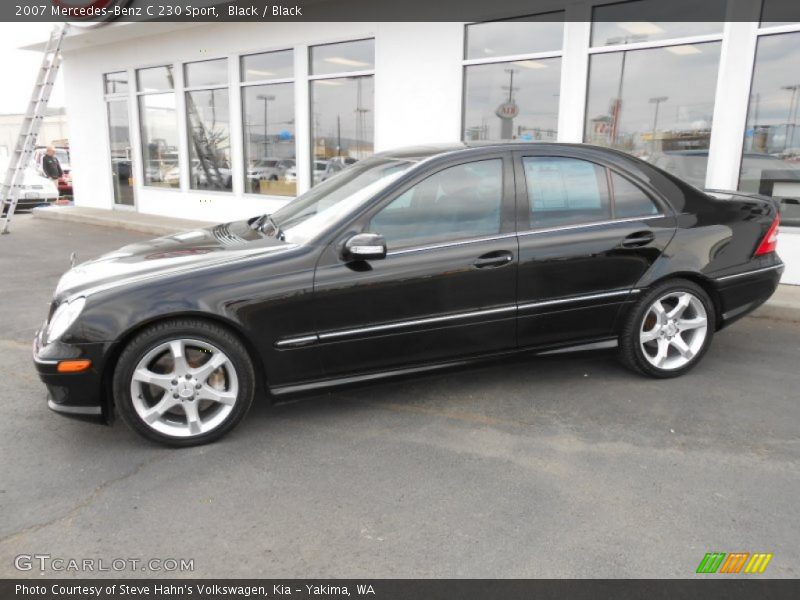 Black / Black 2007 Mercedes-Benz C 230 Sport
