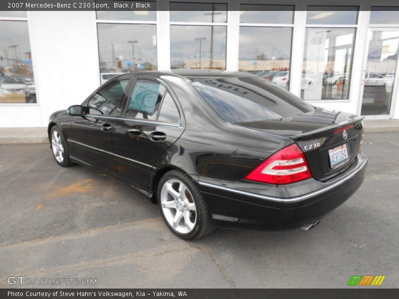 Black / Black 2007 Mercedes-Benz C 230 Sport