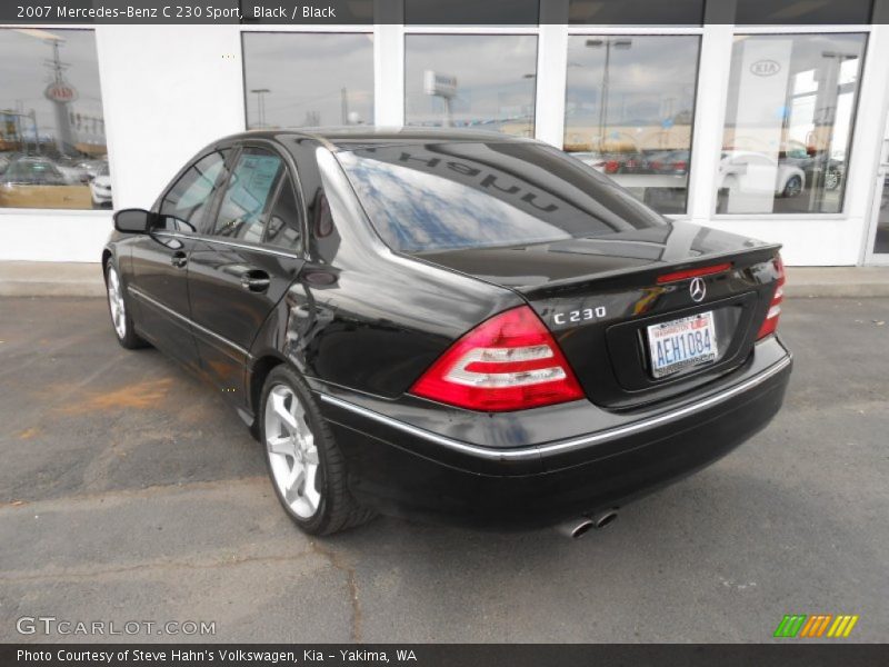 Black / Black 2007 Mercedes-Benz C 230 Sport