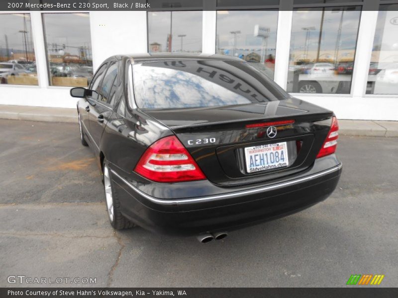 Black / Black 2007 Mercedes-Benz C 230 Sport