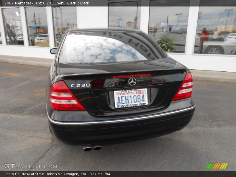 Black / Black 2007 Mercedes-Benz C 230 Sport