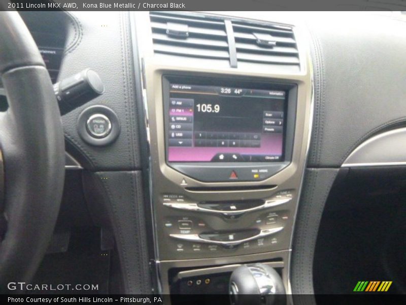 Kona Blue Metallic / Charcoal Black 2011 Lincoln MKX AWD