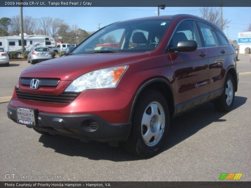Tango Red Pearl / Gray 2009 Honda CR-V LX