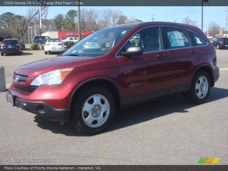 Tango Red Pearl / Gray 2009 Honda CR-V LX