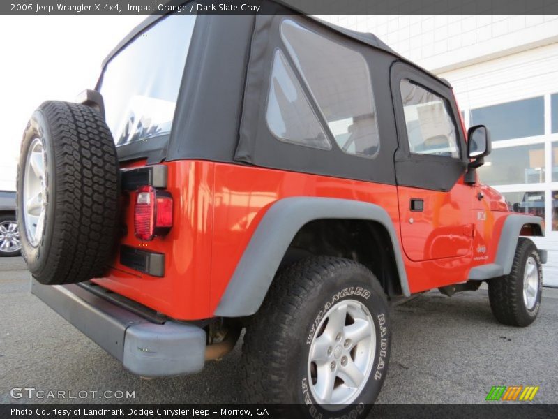 Impact Orange / Dark Slate Gray 2006 Jeep Wrangler X 4x4