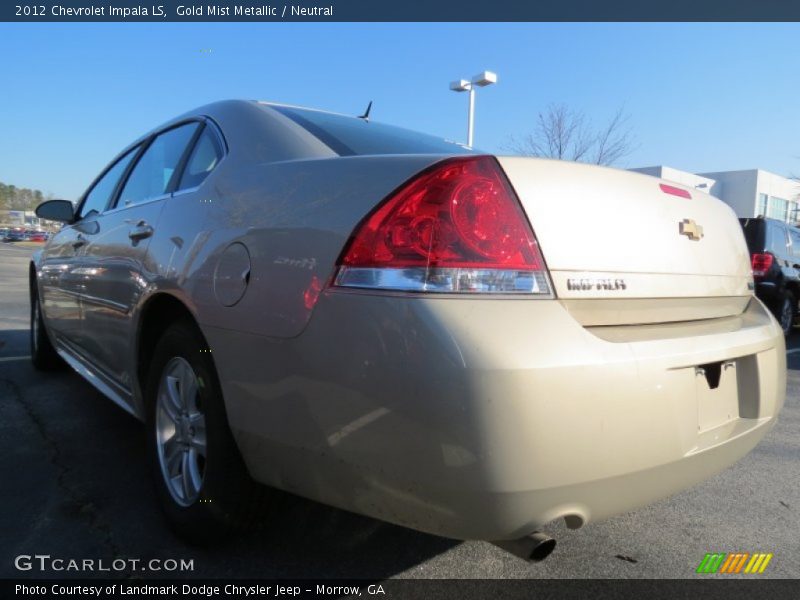 Gold Mist Metallic / Neutral 2012 Chevrolet Impala LS