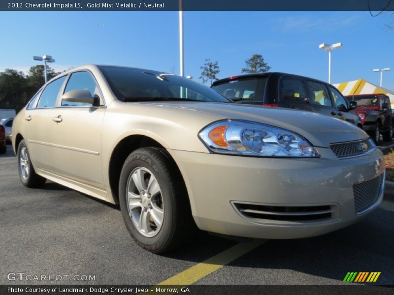 Gold Mist Metallic / Neutral 2012 Chevrolet Impala LS