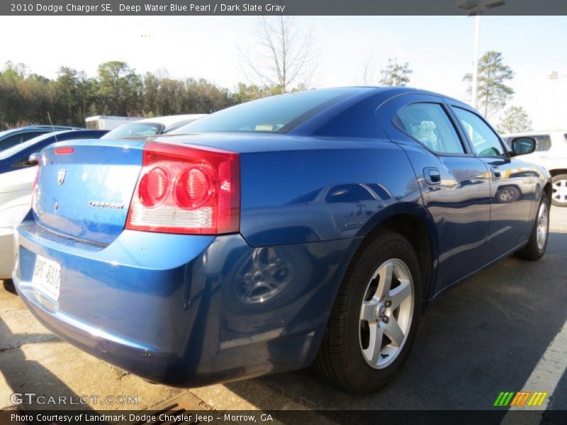 Deep Water Blue Pearl / Dark Slate Gray 2010 Dodge Charger SE