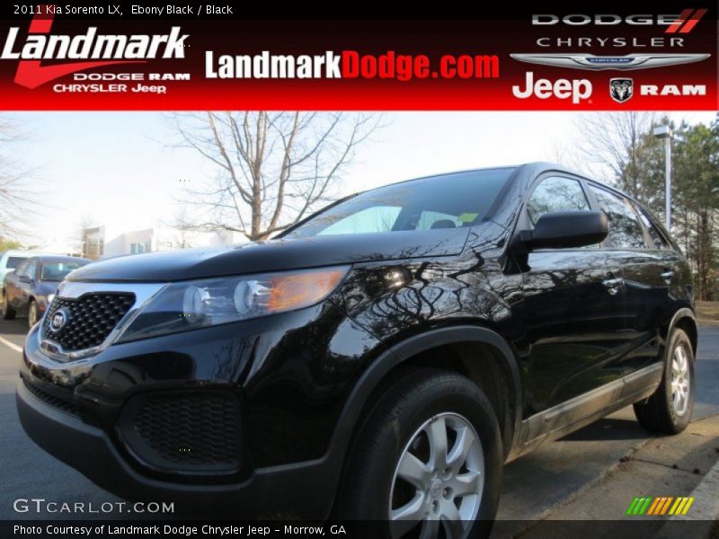 Ebony Black / Black 2011 Kia Sorento LX
