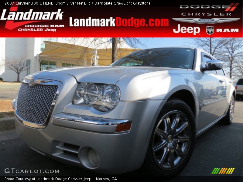 Bright Silver Metallic / Dark Slate Gray/Light Graystone 2007 Chrysler 300 C HEMI