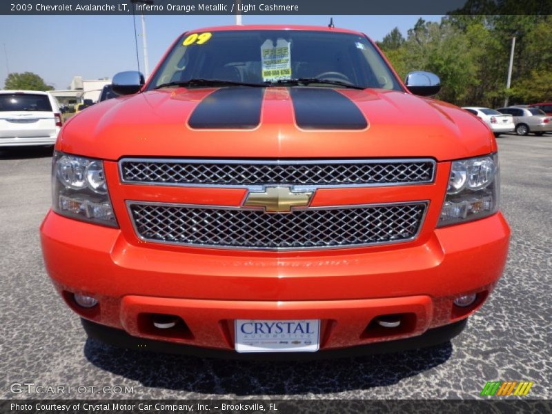 Inferno Orange Metallic / Light Cashmere 2009 Chevrolet Avalanche LT