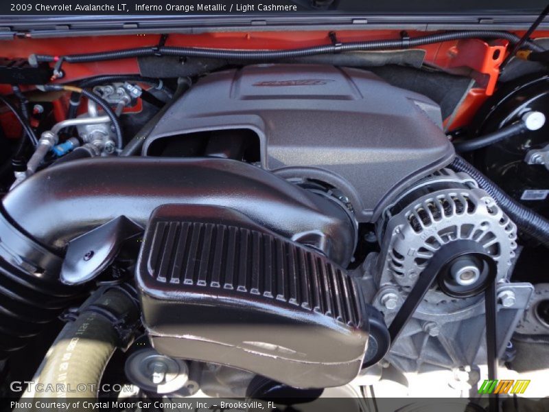 Inferno Orange Metallic / Light Cashmere 2009 Chevrolet Avalanche LT
