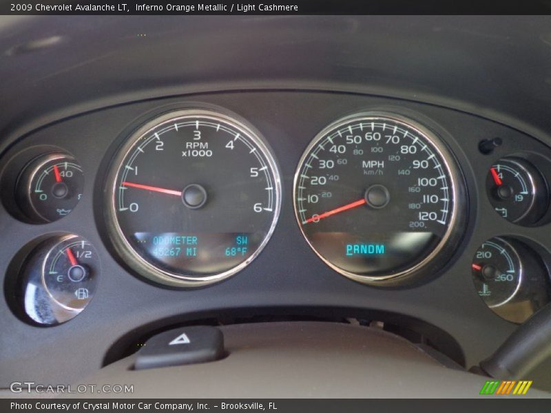 Inferno Orange Metallic / Light Cashmere 2009 Chevrolet Avalanche LT
