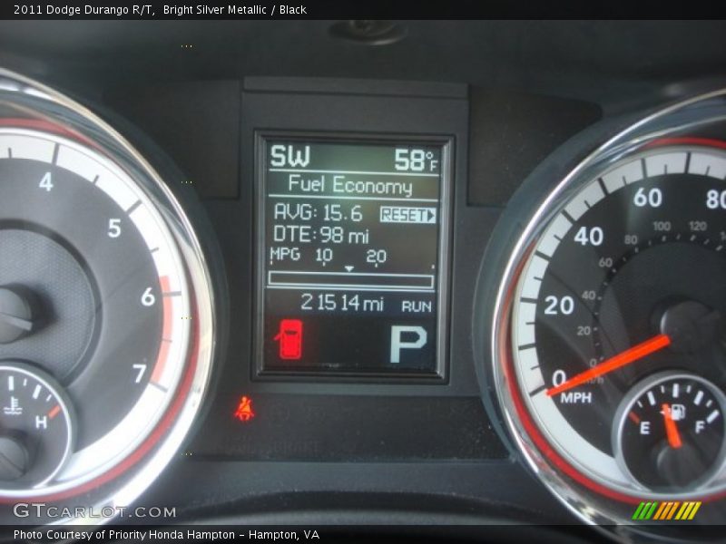 Bright Silver Metallic / Black 2011 Dodge Durango R/T