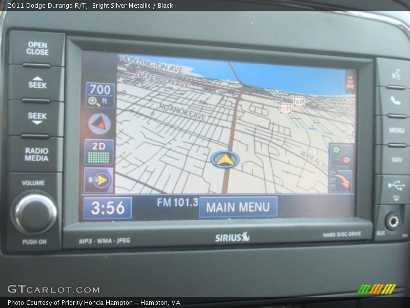 Navigation of 2011 Durango R/T