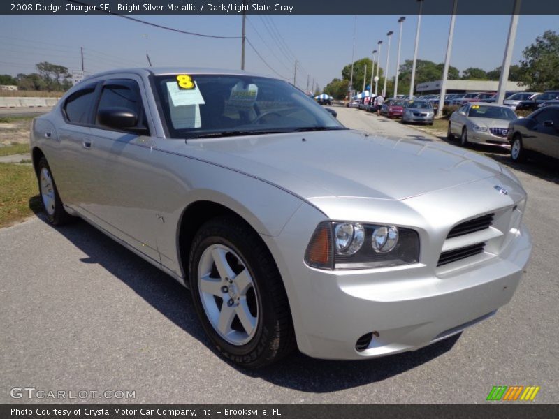 Bright Silver Metallic / Dark/Light Slate Gray 2008 Dodge Charger SE