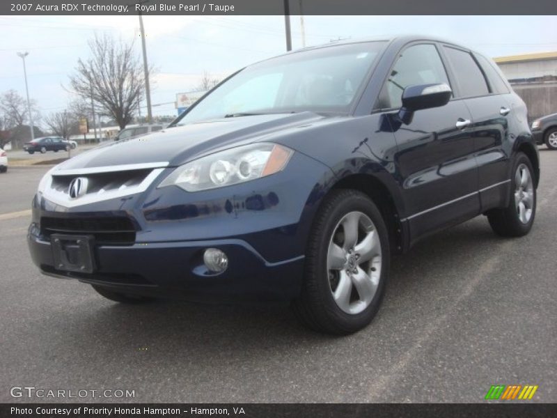 Royal Blue Pearl / Taupe 2007 Acura RDX Technology
