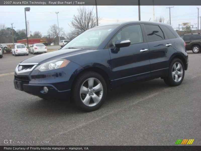 Royal Blue Pearl / Taupe 2007 Acura RDX Technology