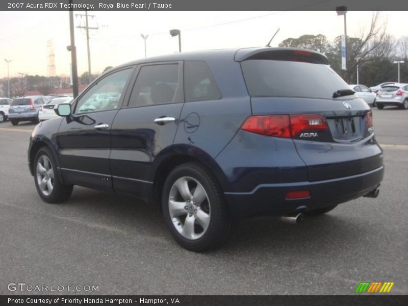 Royal Blue Pearl / Taupe 2007 Acura RDX Technology