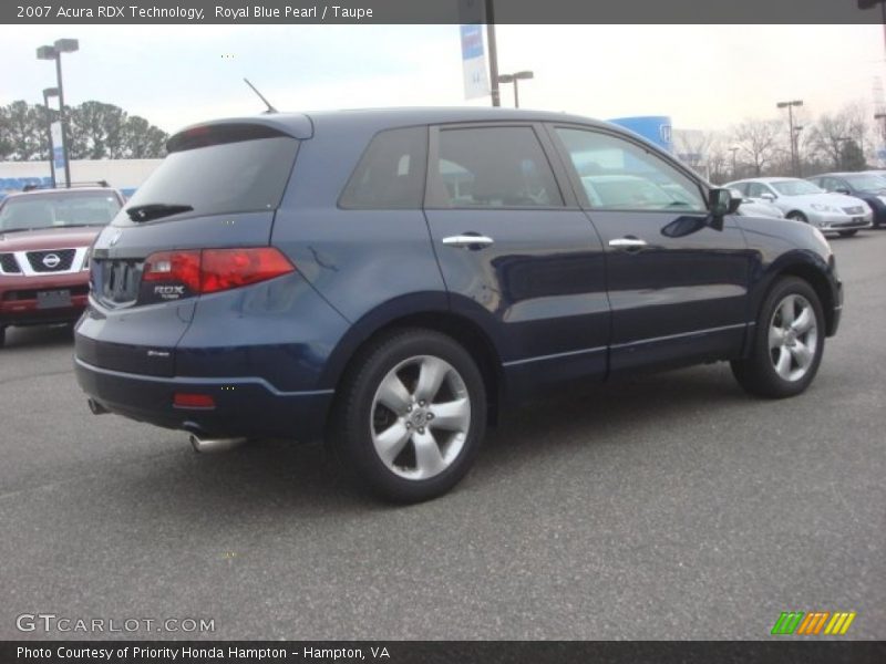 Royal Blue Pearl / Taupe 2007 Acura RDX Technology