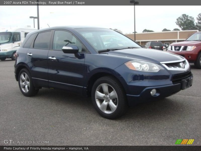 Royal Blue Pearl / Taupe 2007 Acura RDX Technology