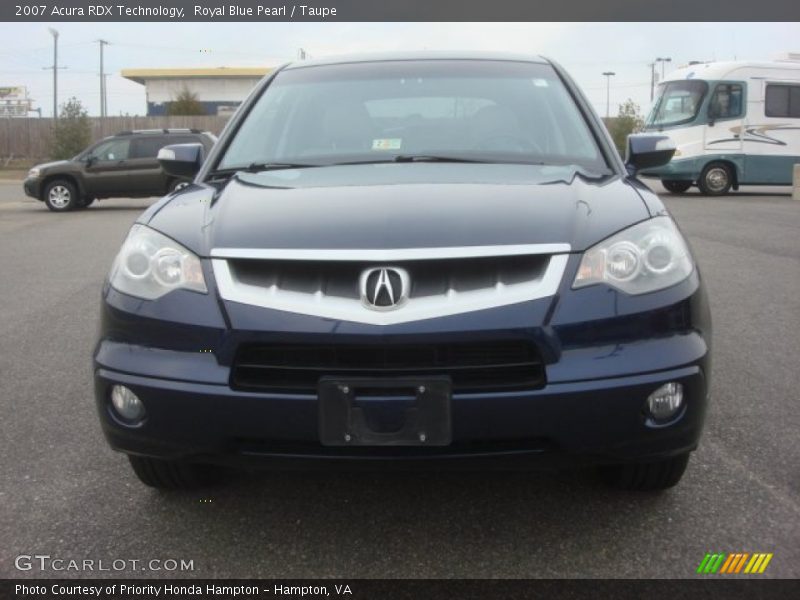 Royal Blue Pearl / Taupe 2007 Acura RDX Technology