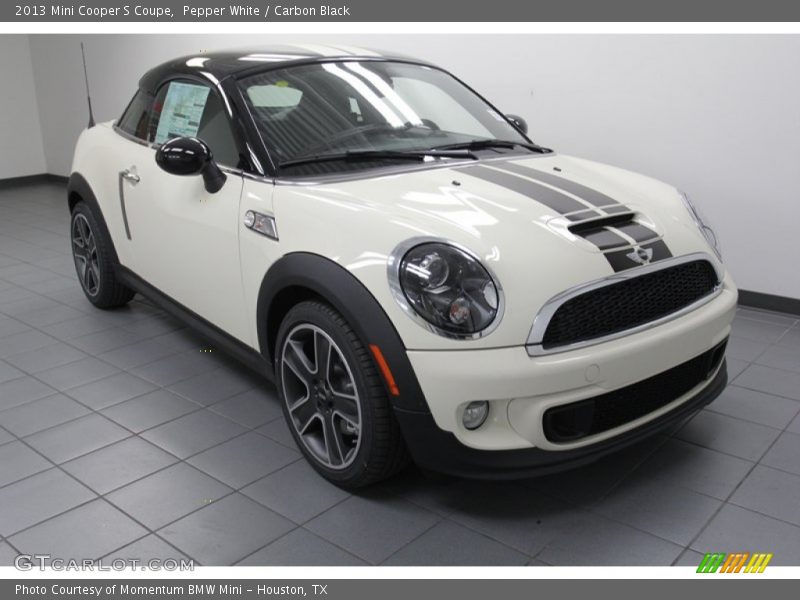 Pepper White / Carbon Black 2013 Mini Cooper S Coupe