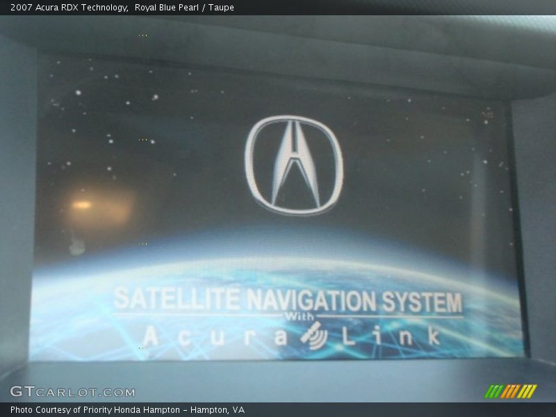 Royal Blue Pearl / Taupe 2007 Acura RDX Technology