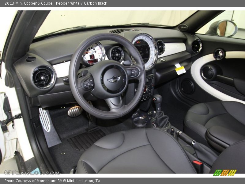Pepper White / Carbon Black 2013 Mini Cooper S Coupe