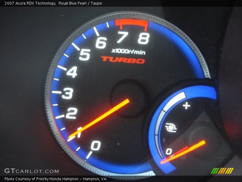 Royal Blue Pearl / Taupe 2007 Acura RDX Technology