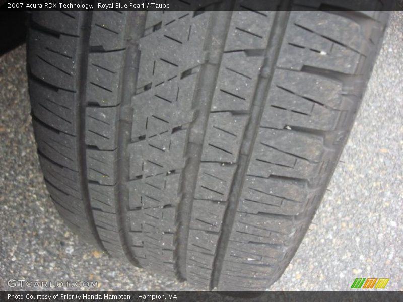 Royal Blue Pearl / Taupe 2007 Acura RDX Technology