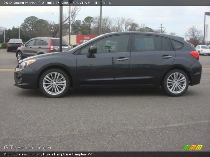 Dark Gray Metallic / Black 2012 Subaru Impreza 2.0i Limited 5 Door