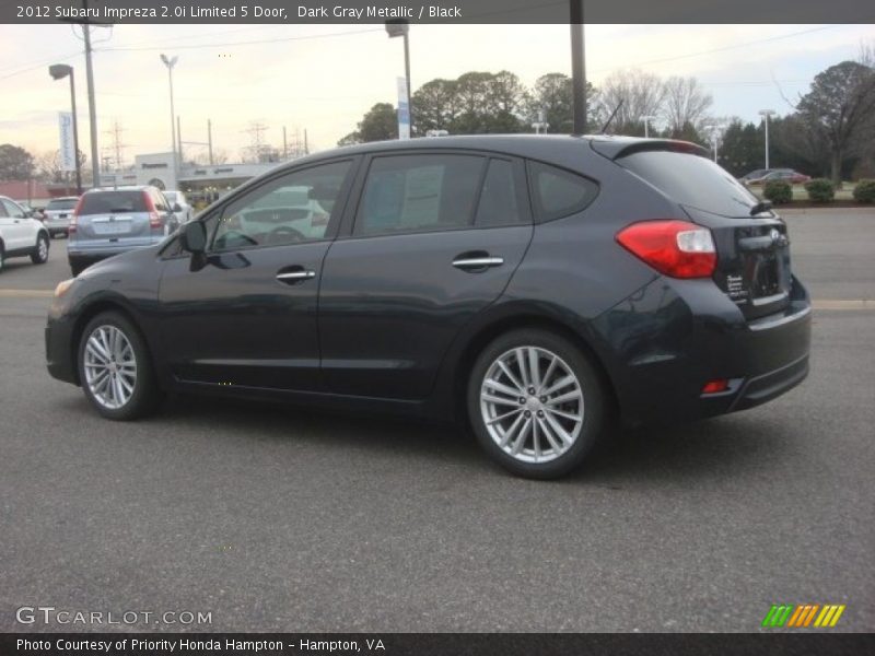 Dark Gray Metallic / Black 2012 Subaru Impreza 2.0i Limited 5 Door
