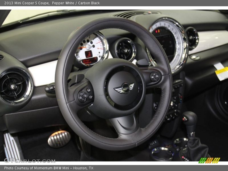 Pepper White / Carbon Black 2013 Mini Cooper S Coupe