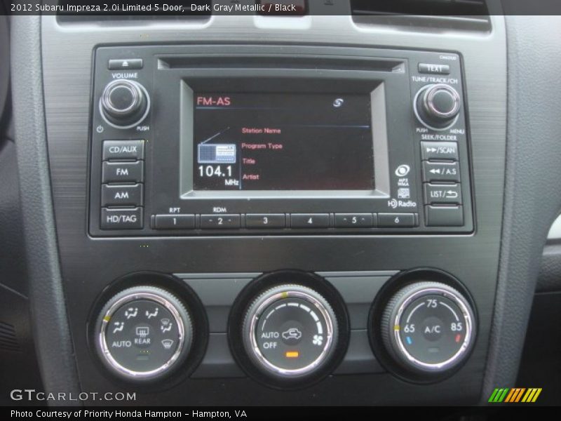 Dark Gray Metallic / Black 2012 Subaru Impreza 2.0i Limited 5 Door