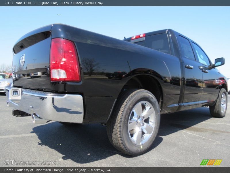 Black / Black/Diesel Gray 2013 Ram 1500 SLT Quad Cab