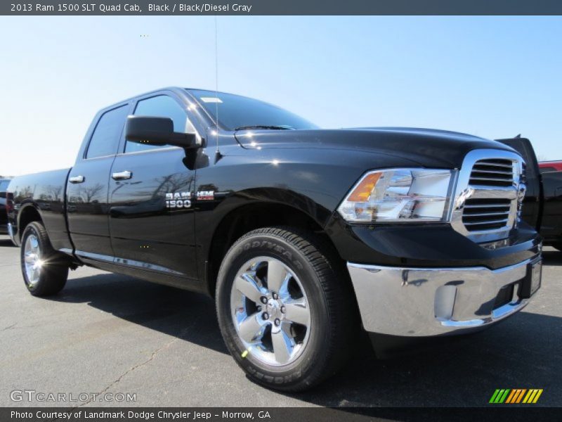 Black / Black/Diesel Gray 2013 Ram 1500 SLT Quad Cab