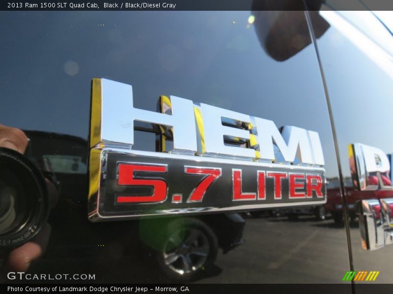 Black / Black/Diesel Gray 2013 Ram 1500 SLT Quad Cab