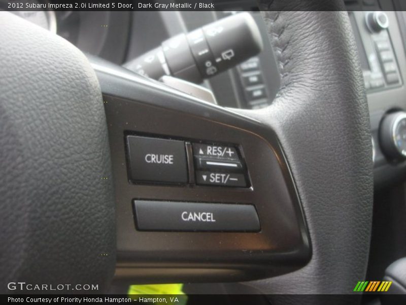 Dark Gray Metallic / Black 2012 Subaru Impreza 2.0i Limited 5 Door