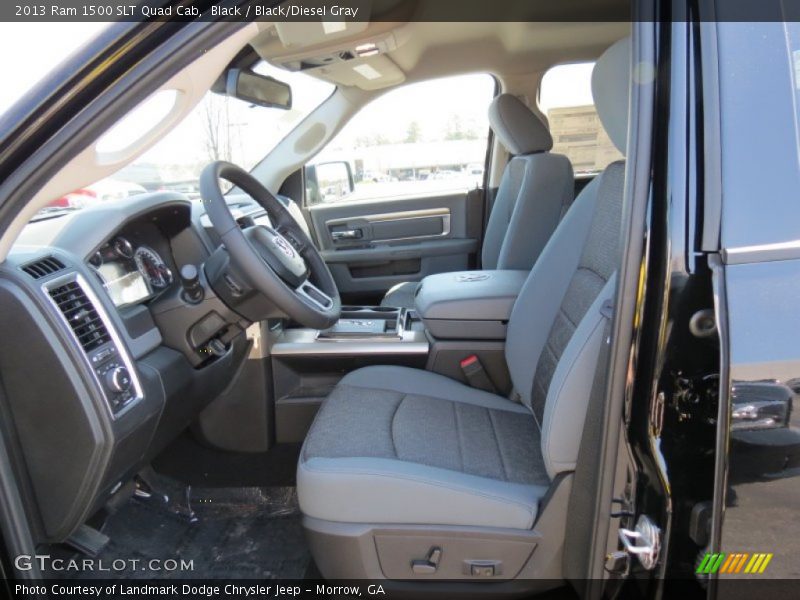 Black / Black/Diesel Gray 2013 Ram 1500 SLT Quad Cab