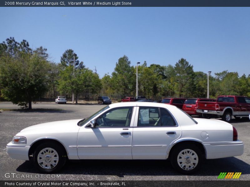 Vibrant White / Medium Light Stone 2008 Mercury Grand Marquis GS