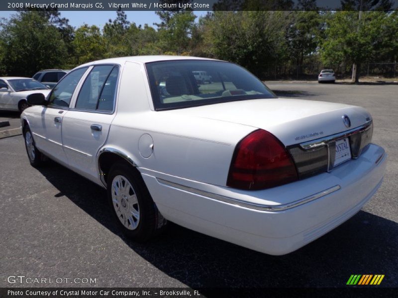 Vibrant White / Medium Light Stone 2008 Mercury Grand Marquis GS