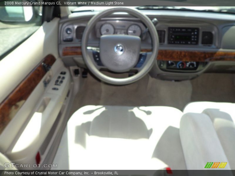 Vibrant White / Medium Light Stone 2008 Mercury Grand Marquis GS