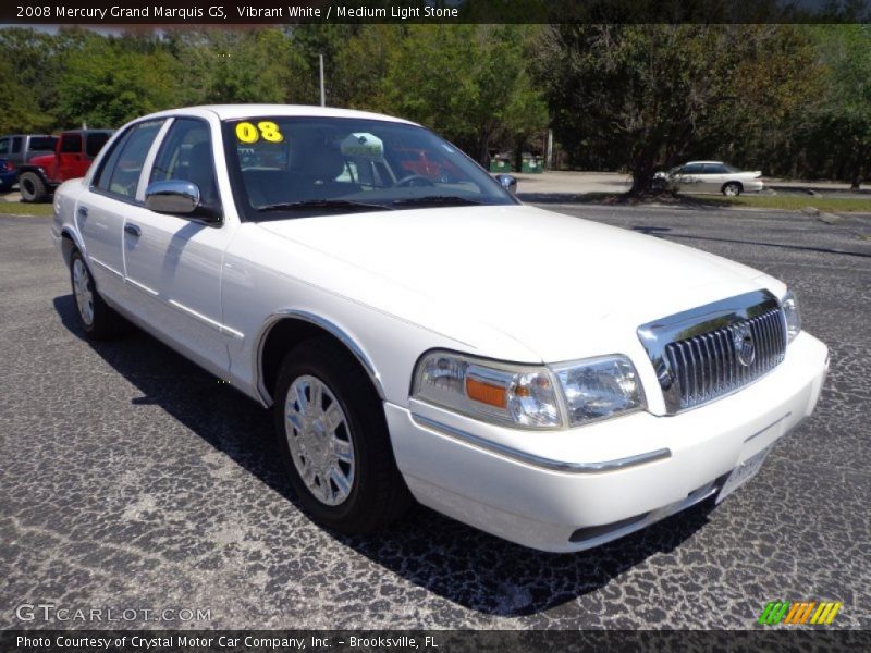 Vibrant White / Medium Light Stone 2008 Mercury Grand Marquis GS
