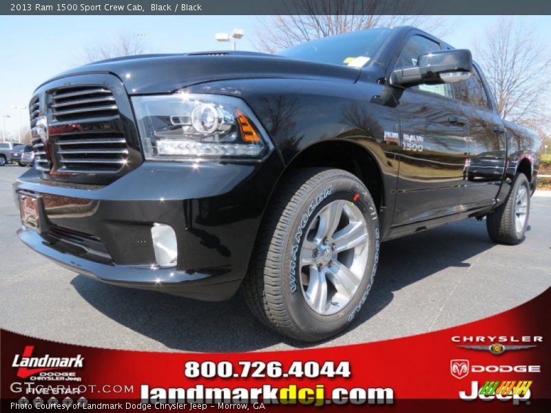 Black / Black 2013 Ram 1500 Sport Crew Cab