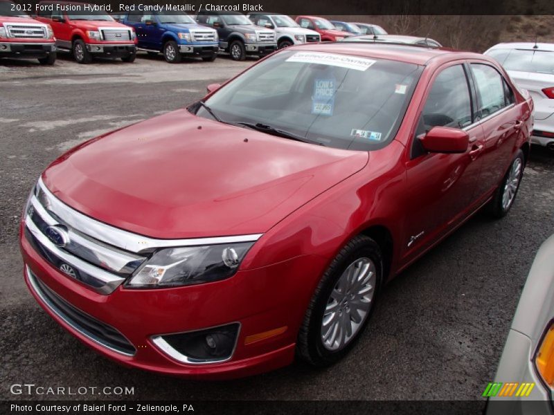 Red Candy Metallic / Charcoal Black 2012 Ford Fusion Hybrid