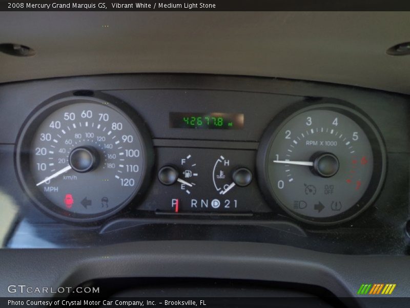 Vibrant White / Medium Light Stone 2008 Mercury Grand Marquis GS