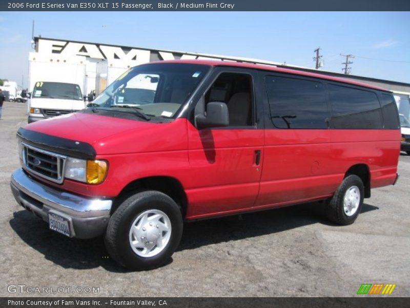 Black / Medium Flint Grey 2006 Ford E Series Van E350 XLT 15 Passenger