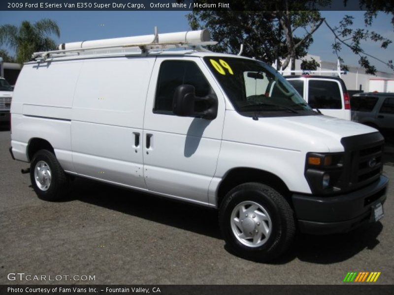Oxford White / Medium Flint 2009 Ford E Series Van E350 Super Duty Cargo